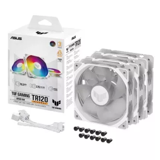 ASUS ventilátor TUF GAMING TR120 ARGB Reverse, 3x120mm, bílá