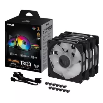 ASUS ventilátor TUF GAMING TR120 ARGB Reverse, 3x120mm, černá