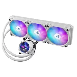 ASUS vodní chladič CPU AIO ROG STRIX LC III 360 ARGB LCD WHITE, 3x120mm, LCD Displej, LGA1851, AM5, bílá