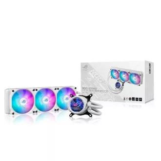 ASUS vodní chladič CPU AIO ROG STRIX LC III 360 ARGB LCD WHITE, 3x120mm, LCD Displej, LGA1851, AM5, bílá
