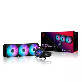 ASUS vodní chladič CPU AIO ROG STRIX LC III 360 ARGB LCD, 3x120mm, LCD Displej, LGA1851, AM5, černá