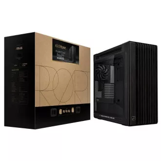 ASUS case PROART PA602 WOOD TG PWM BLACK, Mid Tower, průhledná bočnice, černá
