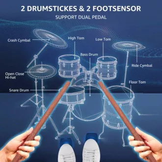 Smart Bubnovací Paličky AeroBand PocketDrum 2 PLUS - dřevo Smart Bubnovací Paličky AeroBand PocketDrum 2 PLUS - dřevo