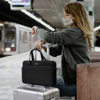 tomtoc Shoulder Bag - 14" a 13" MacBook Pro / Air, černá tomtoc Shoulder Bag - 14" a 13" MacBook Pro / Air, černá