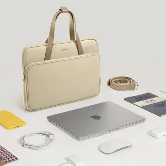 tomtoc Shoulder Bag - 14" a 13" MacBook Pro / Air, khaki