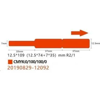 Niimbot štítky na kabely RXL 12, 5x109mm 65ks Red pro D11 a D110 Niimbot štítky na kabely RXL 12, 5x109mm 65ks Red pro D11 a D110
