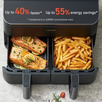 Cosori Dual Basket horkovzdušná fritéza 8.5l + 5x špíz a rošt