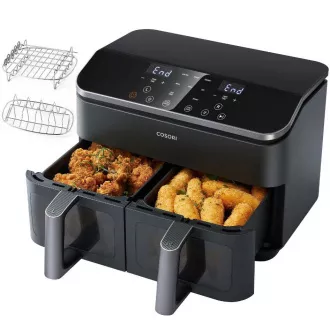 Cosori Dual Basket horkovzdušná fritéza 8.5l + 5x špíz a rošt