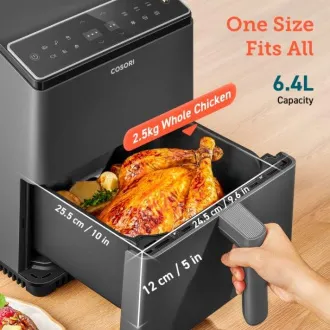 Cosori Dual Blaze 6.4L SMART horkovzdušná fritéza + 5x špíz a gril. rošt, black Cosori Dual Blaze 6.4L SMART horkovzdušná fritéza + 5x špíz a gril. rošt, black