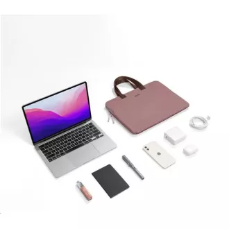 tomtoc Light-A21 Dual-color Slim Laptop Handbag, 13, 5 Inch - Raspberry