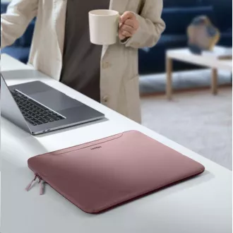 tomtoc Light-A21 Dual-color Slim Laptop Handbag, 13, 5 Inch - Raspberry