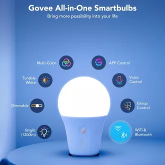 Govee Smart žárovka RGBWW 12W-85W 1200lm E27 Long Life