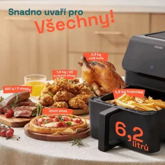 Cosori P651 PREMIUM II Chef edition 6, 2l horkovzdušná fritéza