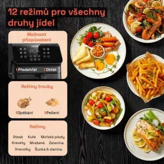 Cosori P653 PREMIUM II Plus Chef edition 6, 2l horkovzdušná fritéza, černá