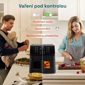 Cosori P653 PREMIUM II Plus Chef edition 6, 2l horkovzdušná fritéza, černá