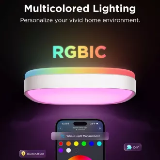 Govee RGBICWW Smart čtverhranné stropní světlo 2400lm 30cm Matter