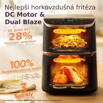 Cosori Turbo Tower Pro chytrá horkovzdušná fritéza 10, 8l černá