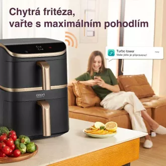Cosori Turbo Tower Pro chytrá horkovzdušná fritéza 10, 8l černá