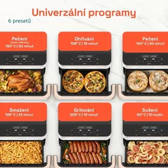 Cosori TF101S Dual blaze TwinFry 10l hozkovzdušná fritéza - bílá