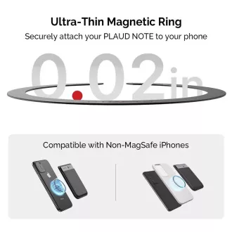 PLAUD NOTE Accessory Kit Black - Nabíječka a magnetický clip, černá