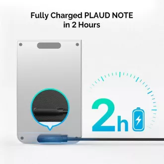 PLAUD NOTE Accessory Kit Black - Nabíječka a magnetický clip, černá