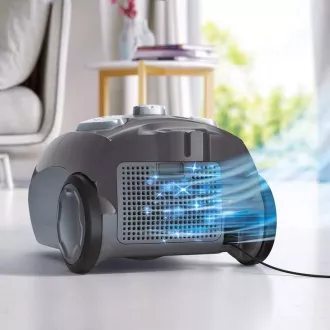 Electrolux Easy Go EEG44IGM sáčkový vysavač, 750 W, omyvatelný filtr, regulace výkonu, teleskopická trubice, šedý