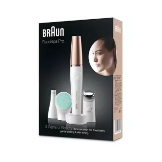 Braun FaceSpa Pro 913 epilátor pro epilaci obličeje, 3v1, revitalizace, tónování pleti Braun FaceSpa Pro 913 epilátor pro epilaci obličeje, 3v1, revitalizace, tónování pleti