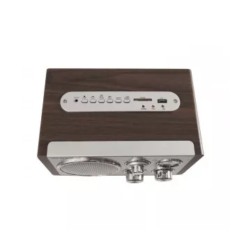 Orava RR-29 A rádio, 1 x 3, 5W, AM / FM rádio, USB, AUX vstup, SD karta, hnědá / stříbrná