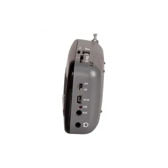 Orava RP 130 přenosný rádiopřijímač, SD Karta, výstup na sluchátka, LED displej, FM rádio, USB, AUX vstup, černý