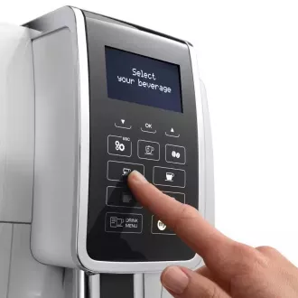 DeLonghi ECAM 350.35.W Dinamica plnoautomatický kávovar, 1450 W, 15 bar, LCD displej, bílá DeLonghi ECAM 350.35.W Dinamica plnoautomatický kávovar, 1450 W, 15 bar, LCD displej, bílá