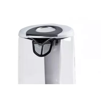 Orava VK-4017 W rychlovarná konvice, 2200 W, 1.7 l, skleněná, LED podsvícení, automatické vypnutí, bílá
