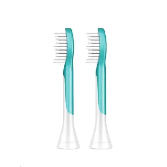 Philips HX6042/33 Sonicare For Kids, náhradní hlavice, pro děti, standardní velikost, 2 kusy, nasazovací, aqua