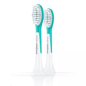 Philips HX6042/33 Sonicare For Kids, náhradní hlavice, pro děti, standardní velikost, 2 kusy, nasazovací, aqua
