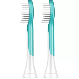 Philips HX6042/33 Sonicare For Kids, náhradní hlavice, pro děti, standardní velikost, 2 kusy, nasazovací, aqua