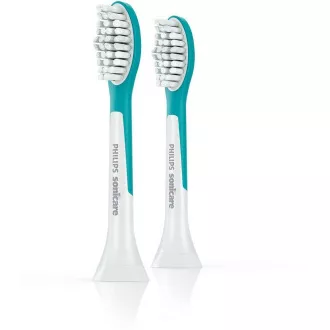 Philips HX6042/33 Sonicare For Kids, náhradní hlavice, pro děti, standardní velikost, 2 kusy, nasazovací, aqua