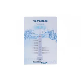 Orava Stomafresh sonický zubní kartáček, 5 režimů, cestovní pouzdro, časovač, bílá