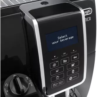 DeLonghi Dinamica ECAM 350.55.B automatický kávovar, 15 bar, vestavěný mlýnek, mléčný systém, zásobník na mletou kávu