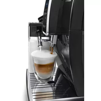 DeLonghi Dinamica ECAM 350.55.B automatický kávovar, 15 bar, vestavěný mlýnek, mléčný systém, zásobník na mletou kávu