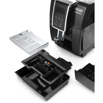 DeLonghi Dinamica ECAM 350.55.B automatický kávovar, 15 bar, vestavěný mlýnek, mléčný systém, zásobník na mletou kávu