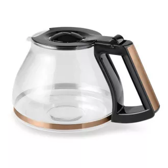 Melitta AromaFresh 1021-04 kávovar s mlýnkem, překapávač, skleněná konvice, 1180 W, displej, měděný