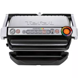 Tefal GC712D34 elektrický gril OptiGrill+ Inox, 2000 W, 6 programů, termostat, tác na šťávu, stříbrný / černý Tefal GC712D34 elektrický gril OptiGrill+ Inox, 2000 W, 6 programů, termostat, tác na šťávu, stříbrný / černý