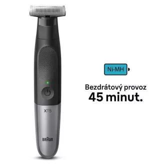 Braun Series X XT5100 zastřihávač vousů, akumulátorový, 5 nástavců, SkinGuard, vodotěsný, černý