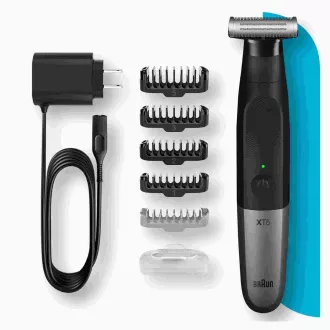 Braun Series X XT5100 zastřihávač vousů, akumulátorový, 5 nástavců, SkinGuard, vodotěsný, černý