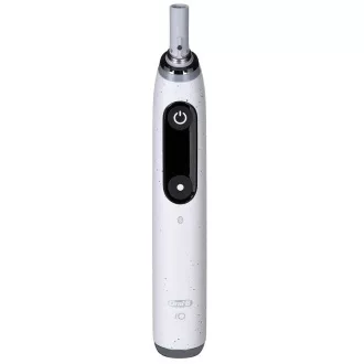 Oral-B iO 10 Stardust White elektrický zubní kartáček, magnetický, 7 režimů, displej, AI 3D sledování povrchu zubů, bílý