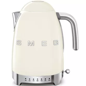 Smeg KLF04CREU rychlovarná konvice, 1, 7 l (7 šálků), 2400 W, styl 50. let, řízení teploty, 7 programů, krémová Smeg KLF04CREU rychlovarná konvice, 1, 7 l (7 šálků), 2400 W, styl 50. let, řízení teploty, 7 programů, krémová