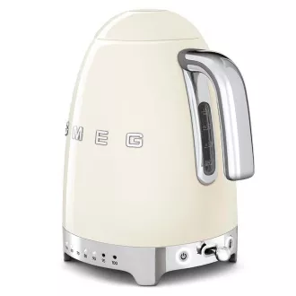 Smeg KLF04CREU rychlovarná konvice, 1, 7 l (7 šálků), 2400 W, styl 50. let, řízení teploty, 7 programů, krémová Smeg KLF04CREU rychlovarná konvice, 1, 7 l (7 šálků), 2400 W, styl 50. let, řízení teploty, 7 programů, krémová