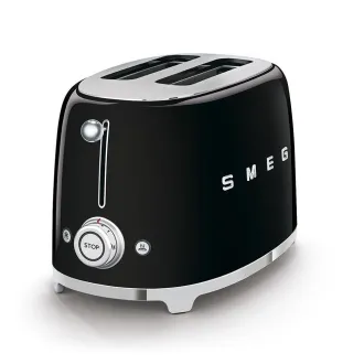 Smeg TSF01BLEU toustovač / topinkovač, 2 toasty, 6 úrovní opékání, zásuvka na drobky, styl. 50. let, černá