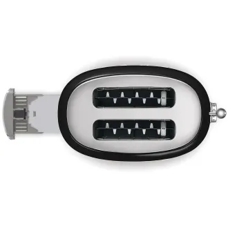 Smeg TSF01BLEU toustovač / topinkovač, 2 toasty, 6 úrovní opékání, zásuvka na drobky, styl. 50. let, černá