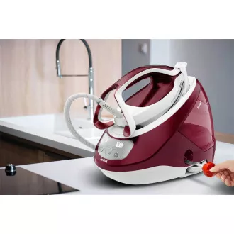 Tefal GV9220E0 Pro Express Protect žehlička, parní generátor, vertikální napařování, automatické vypínání, bordová