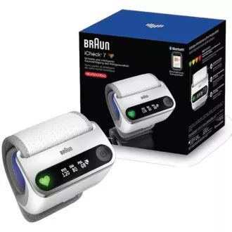 Braun iCheck7 BPW 4500WE tlakoměr, na zápěstí, LCD displej, Bluetooth